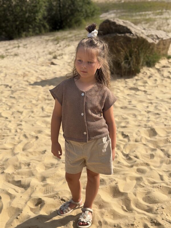 LITTLE LEAN BREEZE CARDIGAN MOCHA