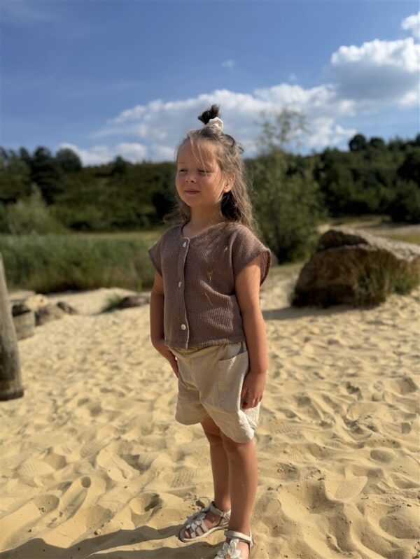 LITTLE LEAN BREEZE CARDIGAN MOCHA