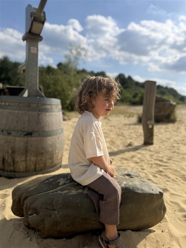 LITTLE LEAN LINNENLOOK TEE CREAM