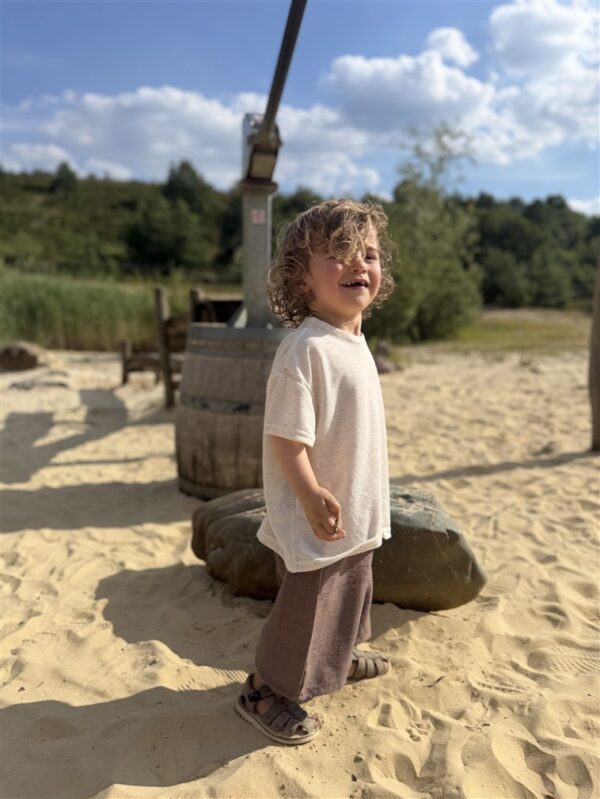 LITTLE LEAN LINNENLOOK TEE CREAM