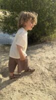 LITTLE LEAN LINNENLOOK TEE CREAM