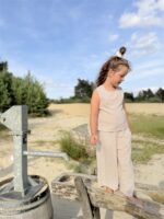 Striped Top Woven Sleeveless Nude