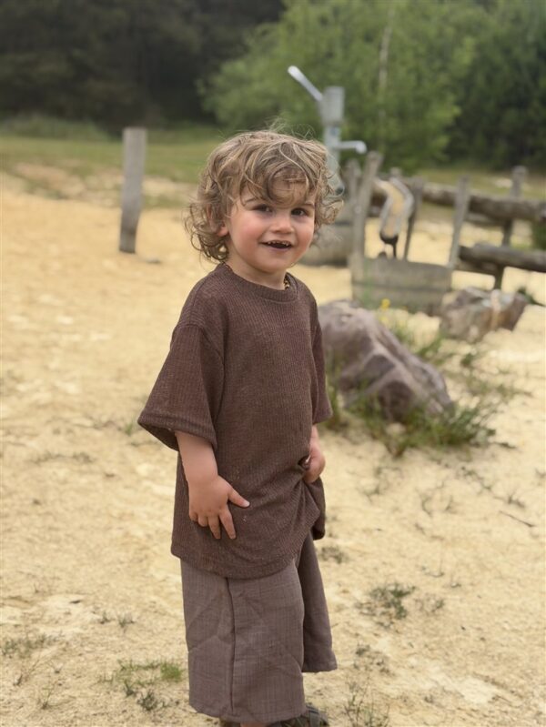 LITTLE LEAN Oak Bermuda Pants Brown