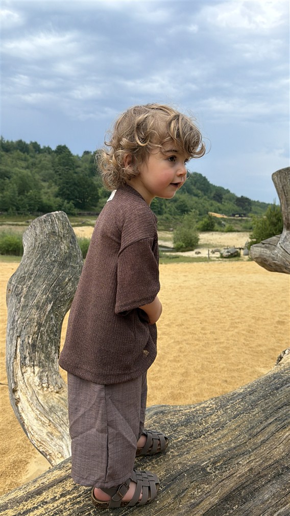 LITTLE LEAN Oak Bermuda Pants Brown