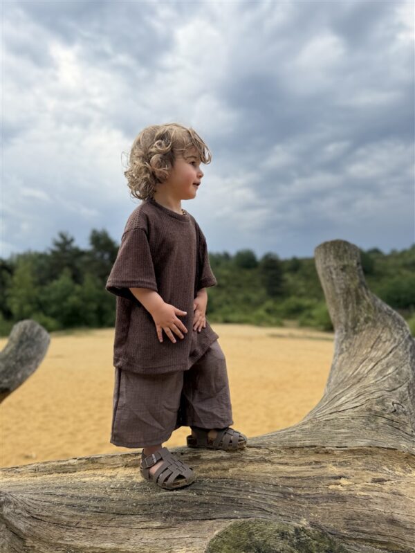 LITTLE LEAN Cedar Tee Knit Brown