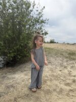 Striped Summer Wide Pants Blue