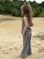 Striped Summer Wide Pants Blue