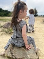 Striped Summer Wide Pants Blue