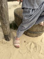 Striped Summer Wide Pants Blue