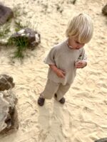 LITTLE LEAN FINN COTTON PANTS