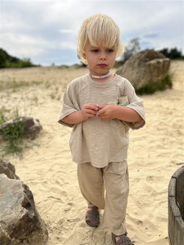 LITTLE LEAN FINN COTTON PANTS