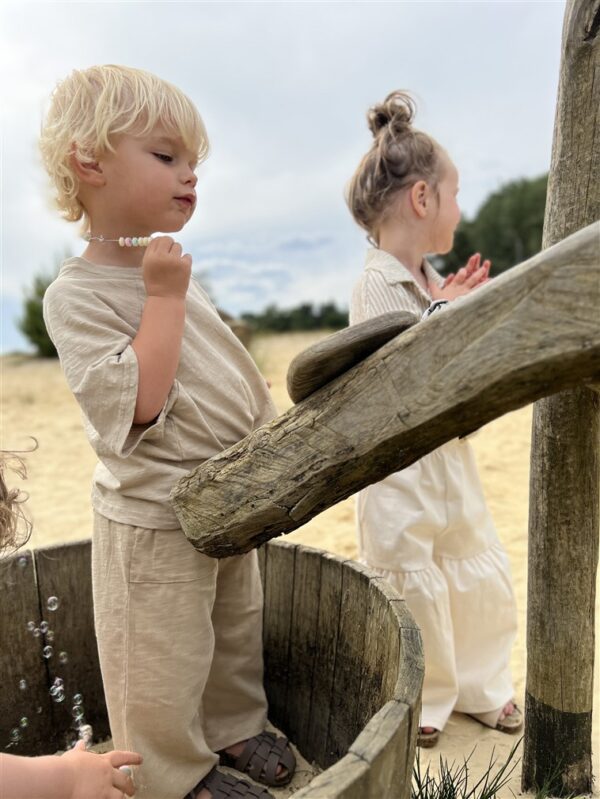 LITTLE LEAN FINN COTTON PANTS