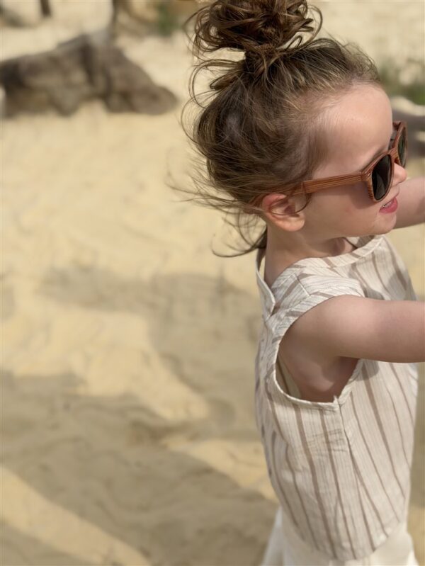 Top Striped Cut Out Back